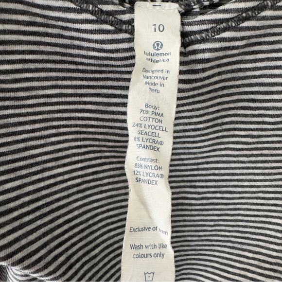 Lululemon Breezy Tank Divided Stripe Heathered Light Grey Heathered Dark Slate - Picture 12 of 14